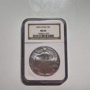 2003 NGC American Silver Eagle MS 69 Coin